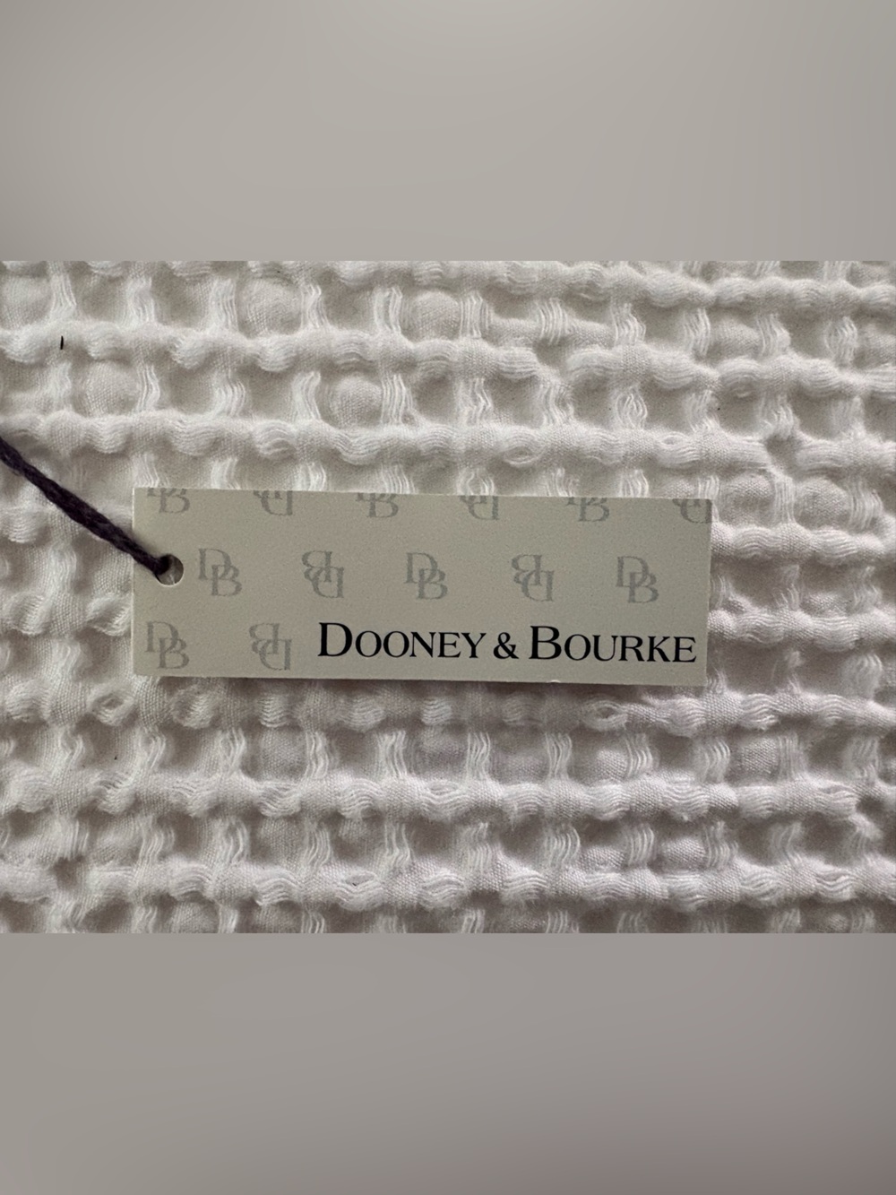 Dooney & Bourke Navy Monogram Wristlet with Tan Trim - Picture 4 of 5